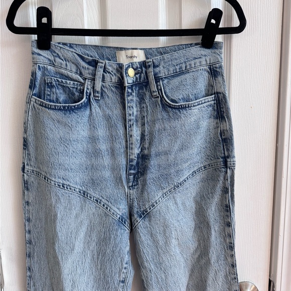 TRIARCHY Stirrup High Waisted Seamed Straight Denim Jeans Size 27 Neiman Marcus - Picture 4 of 9